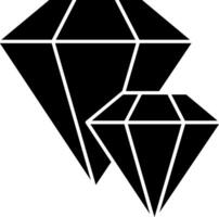 Diamonds Glyph Icon vector
