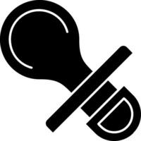 Pacifier Glyph Icon vector