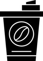 Coffee Takeaway Glyph Icon vector