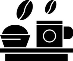 Coffee Muffin Glyph Icon vector