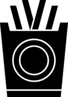 French Fries Glyph Icon vector