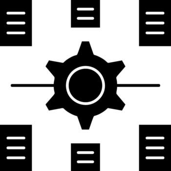 Algorithm Glyph Icon vector