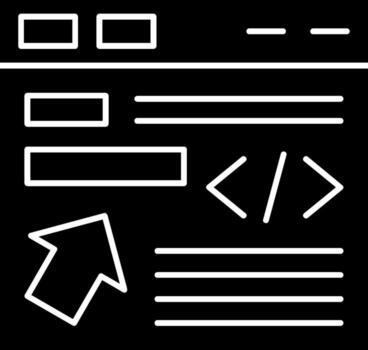 Frontend Development Glyph Icon vector