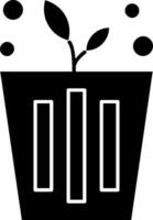 Plant Trash Glyph Icon vector