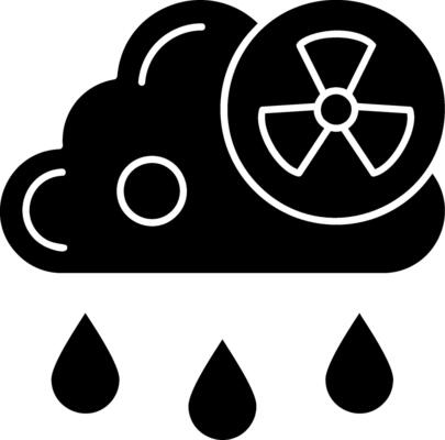 Acid Rain Glyph Icon