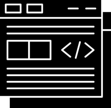 icono de glifo de refactorización de código vector