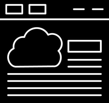 Cloud Coding Glyph Icon vector
