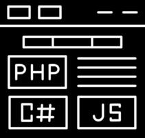 Coding Language Glyph Icon vector