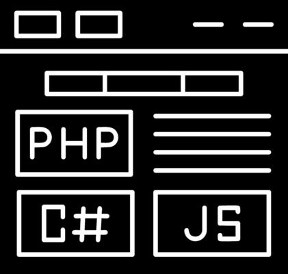 Coding Language Glyph Icon