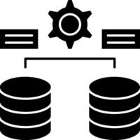 Database Glyph Icon vector
