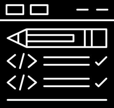 icono de glifo de corrección de código vector