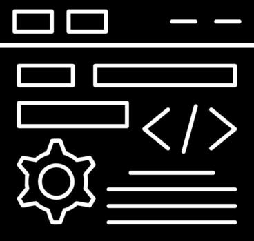 icono de glifo de configuración de código vector