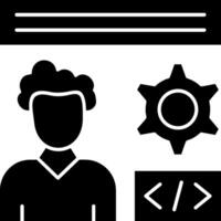 Programmer Glyph Icon vector
