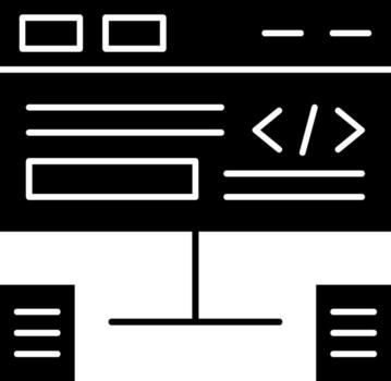 Code Framework Glyph Icon vector