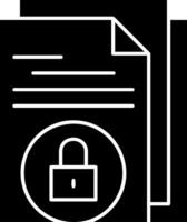 Document Security Glyph Icon vector