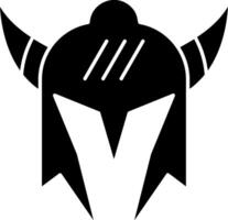 Viking Helmet Glyph Icon vector