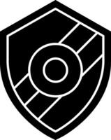Steel Shield Glyph Icon vector