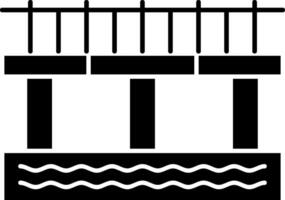 Water Bridge Glyph Icon vector
