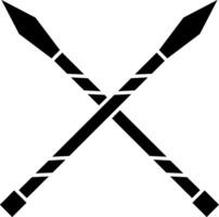 Lance Glyph Icon vector