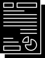 Business Report Glyph Icon vector