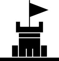 Castle Flag Glyph Icon vector