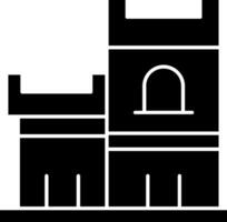 Castle Tower Glyph Icon vector