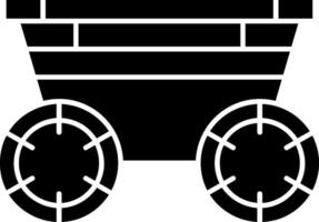 Wood Cart Glyph Icon vector