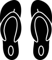Slippers Glyph Icon vector