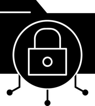 Data Encryption Glyph Icon vector