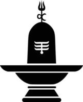 Shivling Silhouette Illustration Hindu Lord Shiva Symbol Outline for Religious and Spiritual Design vector