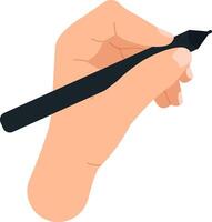 Close up of a designer's hand using a digital pen stylus to create artwork on a graphics tablet, highlighting the precision and control of digital art creation vector