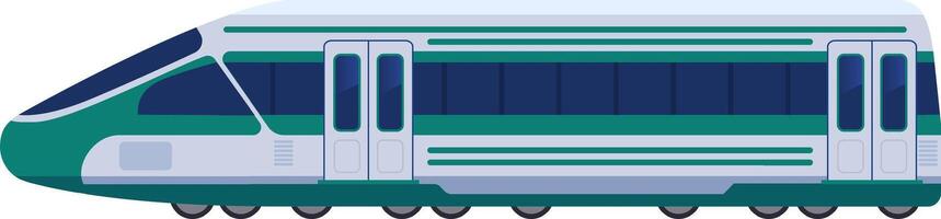 Modern high speed train represents convenient and sustainable transportation, connecting cities and facilitating travel with speed and efficiency vector