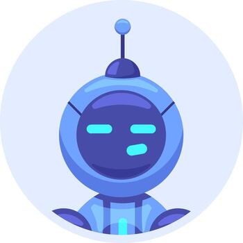 gracioso dibujos animados robot mostrando un confuso y escéptico expresión, perfectamente capturar temas de tecnología, innovación, y futurista conceptos en un juguetón y atractivo camino vector