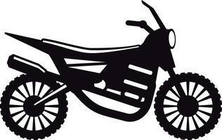 Stylish silhouette of a motocross motorcycle, embodying the thrill of speed and the spirit of freedom while capturing the adventurous essence of off road riding vector