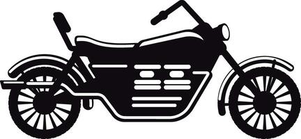 Capturing the essence of open roads and the thrill of adventure, the silhouette of a vintage motorcycle embodies freedom and the spirit of exploration in a stylish, minimal design vector