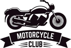 Classic motorcycle silhouette embodying the spirit of a motorcycle club, perfect for branding and apparel celebrating the vibrant motorcycle culture and strong sense of community vector
