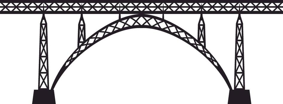 Maria Pia Bridge is a railway bridge built in 1877, connecting Porto and Vila Nova de Gaia, Portugal, designed by Gustave Eiffel and Theophile Seyrig vector