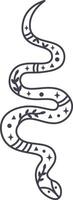 Mystical snake decorated with floral and geometric patterns, forming an elegant and sinuous composition, ideal for spiritual and esoteric designs vector
