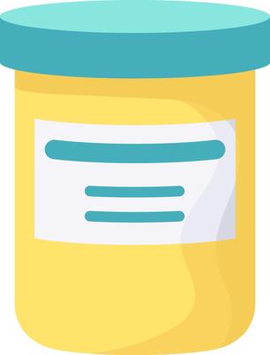 Medical container featuring a blank label and a vibrant turquoise cap, prepared for filling with essential medicine, pills, or vitamins for effective treatment and health care