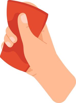 Close up view of a hand crumpling a vibrant red piece of paper, expressing tension and frustration while symbolizing the act of discarding an idea or message