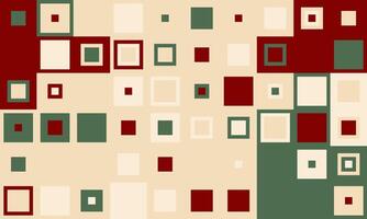 Abstract geometric background with red, green, and beige squares. Modern, minimalist design ideal for website banners, presentations, or social media. vector