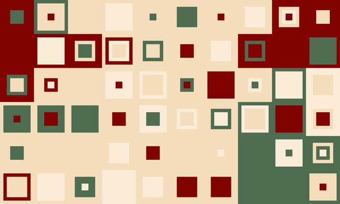 Abstract geometric background with red, green, and beige squares. Modern, minimalist design ideal for website banners, presentations, or social media.