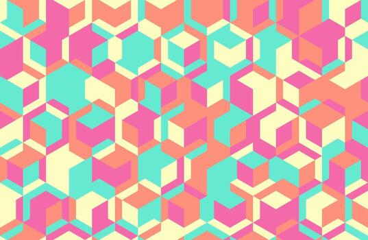 A colorful geometric pattern with a geometric design vector
