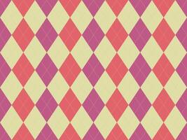 Elegant argyle pattern in pastel pink, coral, and beige. Perfect for backgrounds, textiles, fashion design, or website templates. vector