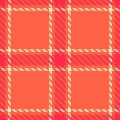 Upscale plaid check tartan, valentines day textile fabric texture. Silky seamless background pattern in tomato and red colors.