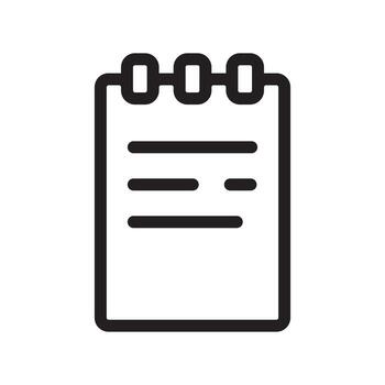 sencillo notas icono vector