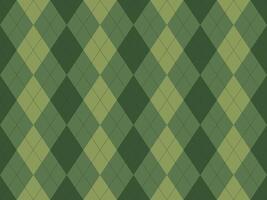 Elegant argyle pattern in muted greens. Perfect for backgrounds, textiles, or website designs. Sophisticated and versatile, this classic diamond motif offers a touch of understated luxury. vector