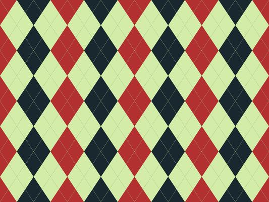 Classic argyle pattern in red, black, and pale green. Geometric design ideal for backgrounds, textiles, and branding. Subtle texture adds visual interest. Versatile, timeless style.