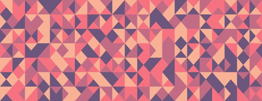 Abstract geometric pattern. Warmtoned triangles squares create a dynamic, vibrant design ideal for backgrounds, textiles, or website elements. vector