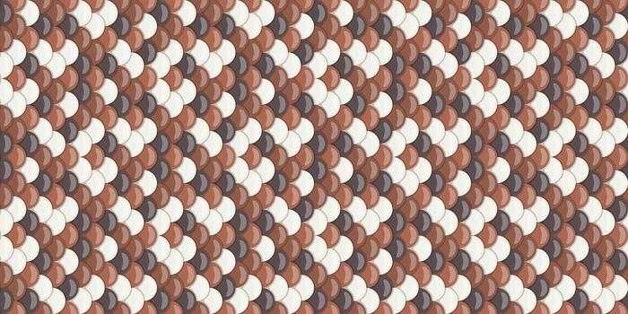 resumen sin costura modelo de superposición redondeado formas en terroso tonos elegante diseño ideal para antecedentes, texturas, sitio web pancartas, o impresión materiales vector